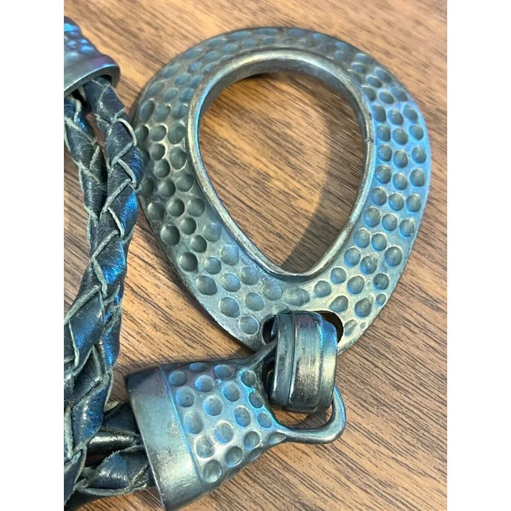 Western Hammered Metal Loop Belt 53